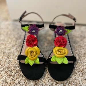 Betsey Johnson Floral Heels size 7
